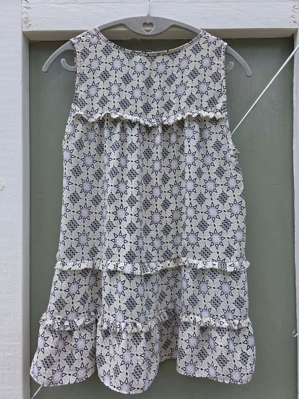 Rose & Olive Printed Camisole Ruffle Hem Sleeveless #TK43 - Picture 3 of 9